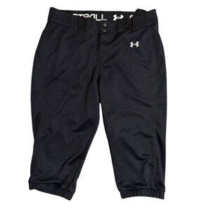 Under Armour Softball Pants Womens Baseball Heat Gear Cropped - Size L